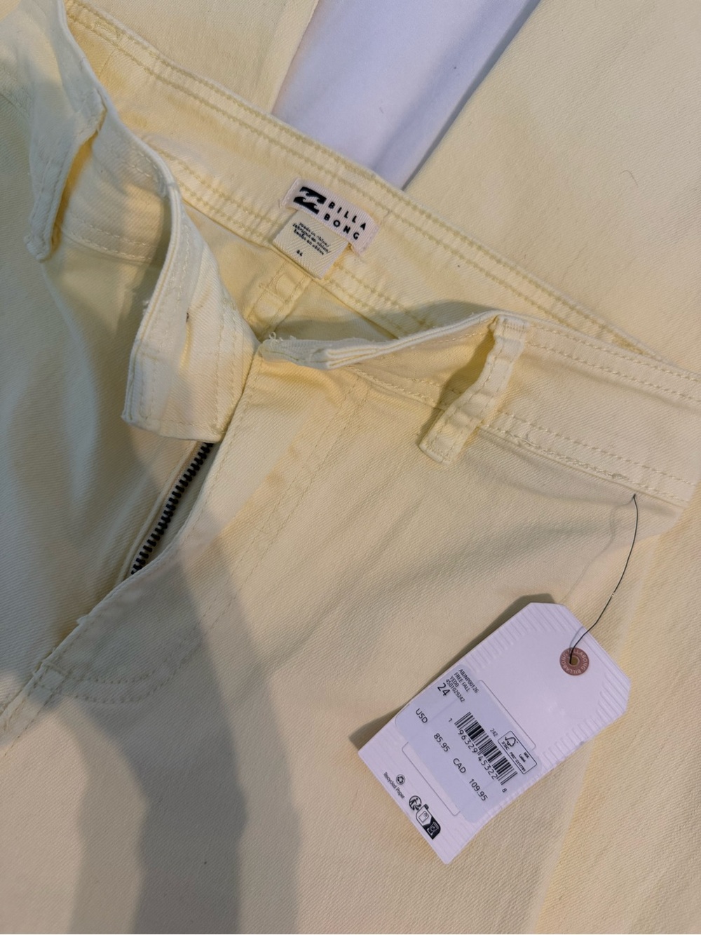 Billabong High-Rise Wide-Leg Jeans in Pale Yellow - Picture 5 of 5